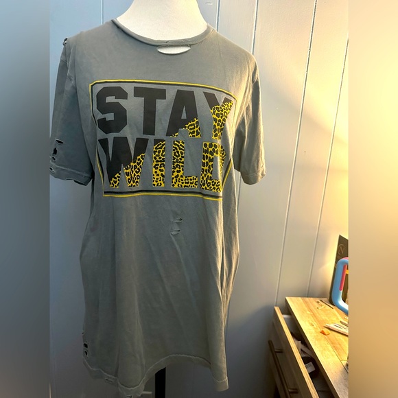 Smart Mouth Gray Distressed Tee Size Medium - Picture 1 of 3